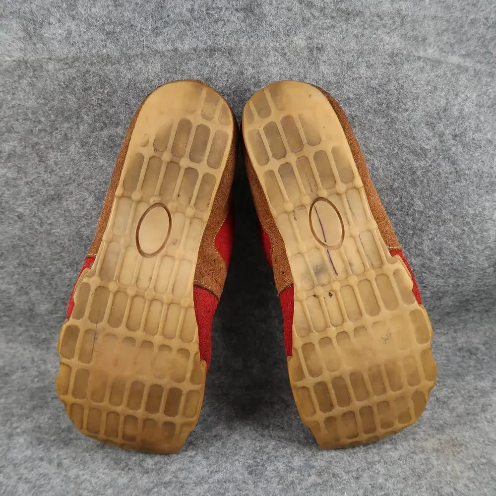 Dollhouse Shoes Womens 6 Casual Sneakers Y2k Retro Leather Square Toe Red Brown